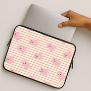 Candy Stripe Ghosts - Vanilla Laptop Sleeve 2