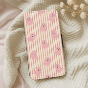 Candy Stripe Ghosts - Vanilla Flip / Wallet Phone Case 5