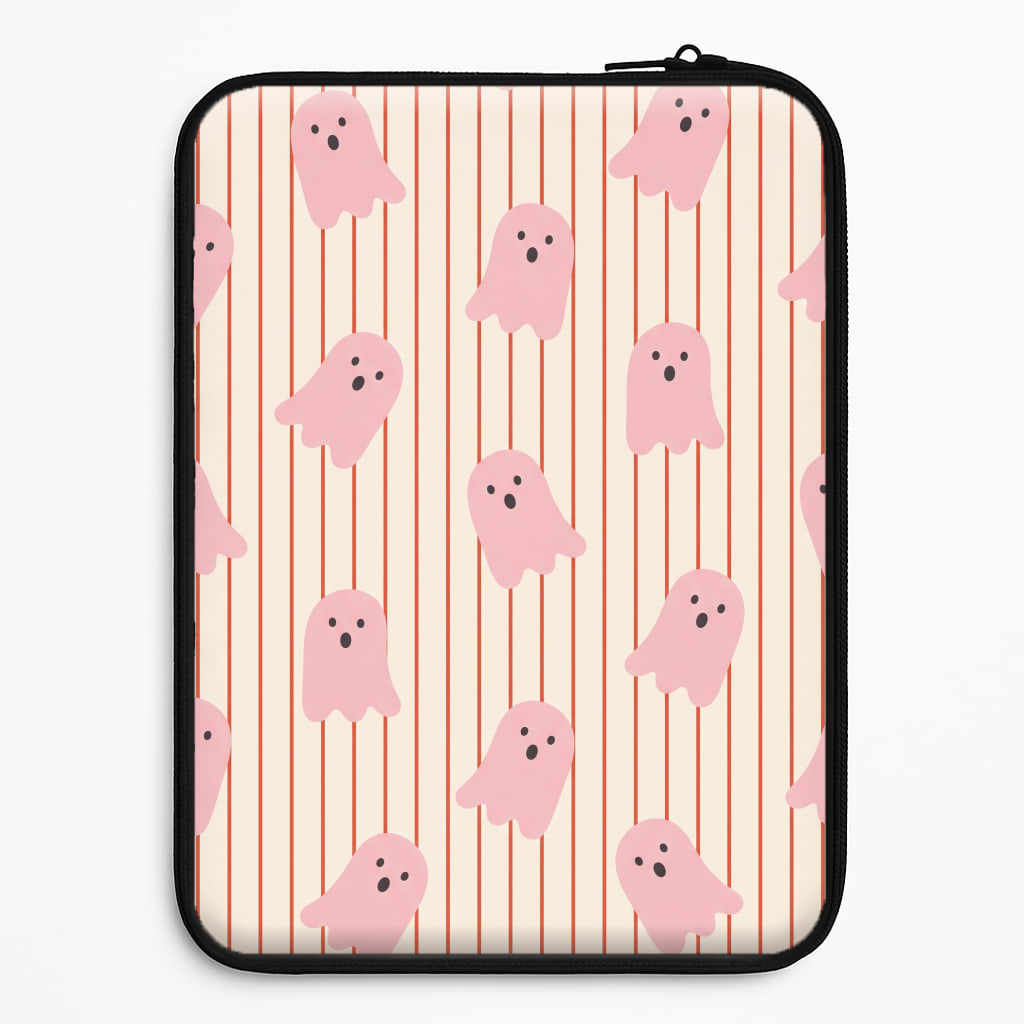 Candy Stripe Ghosts - Vanilla Laptop Sleeve