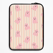 Candy Stripe Ghosts - Vanilla Laptop Sleeve 1