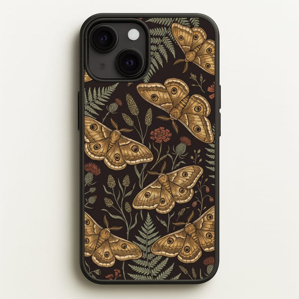Moth And Moonlight Phone Case - iPhone 13 / Standard