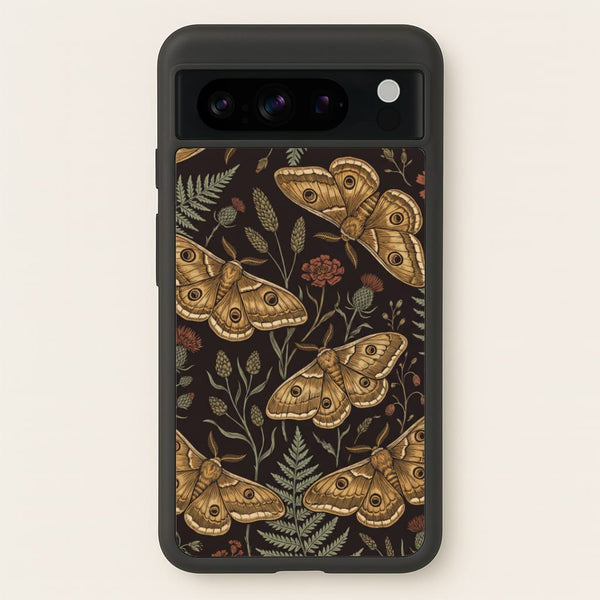 Moth And Moonlight Phone Case - Google Pixel 8 Pro / Standard