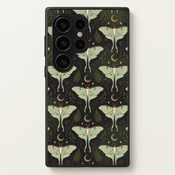 Moonlit Luna Moths Phone Case - Galaxy S24 Ultra / Standard