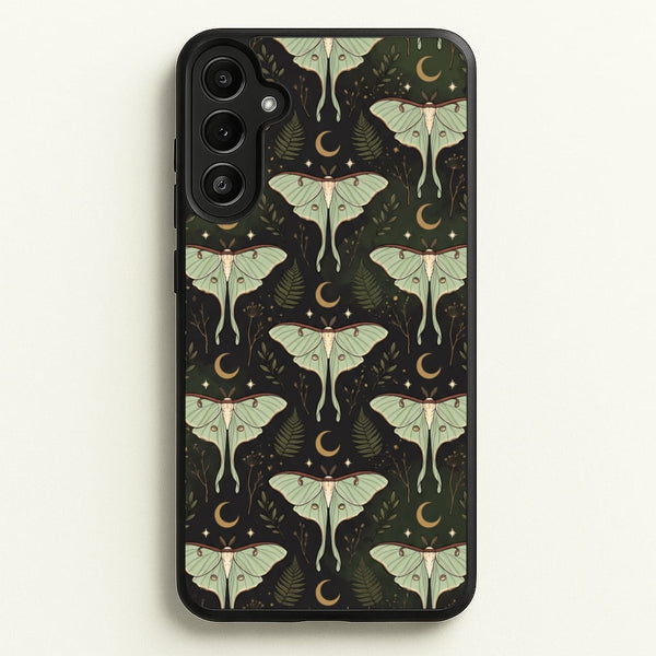 Moonlit Luna Moths Phone Case - Galaxy A34 / Standard
