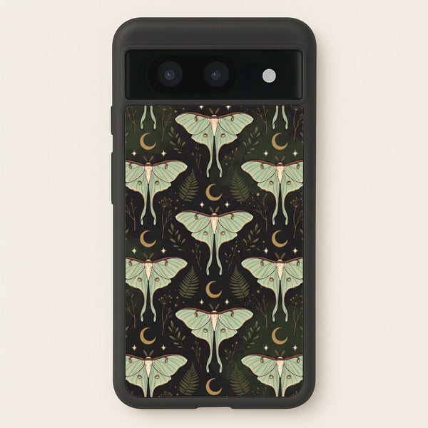 Moonlit Luna Moths Phone Case - Google Pixel 8a / Standard