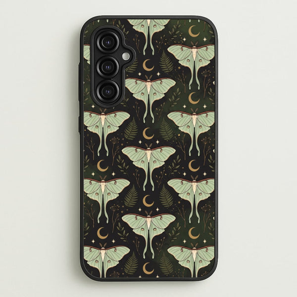 Moonlit Luna Moths Phone Case - Galaxy A14 / Standard