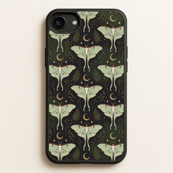 Moonlit Luna Moths Phone Case - iPhone 6 / 7 / 8 / SE / Standard