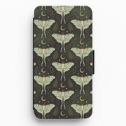 Moonlit Luna Moths Wallet Phone Case 1