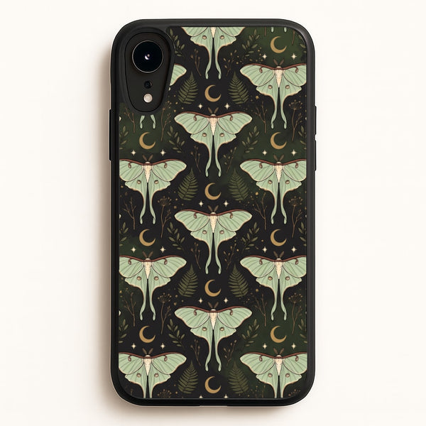 Moonlit Luna Moths Phone Case - iPhone XR / Standard