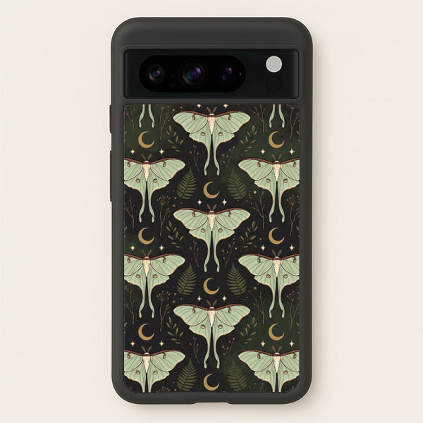 Moonlit Luna Moths Phone Case - Google Pixel 8 Pro / Standard