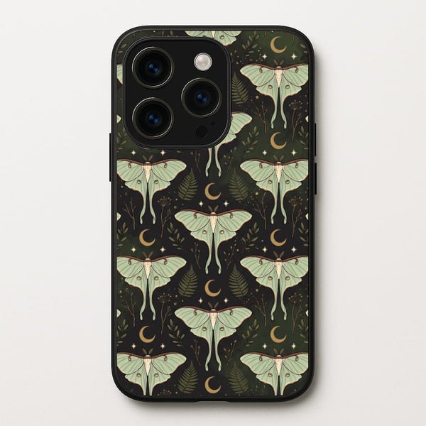Moonlit Luna Moths Phone Case - iPhone 14 Pro / Standard