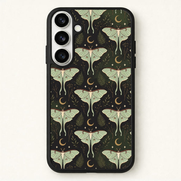 Moonlit Luna Moths Phone Case - Galaxy S26 / Standard