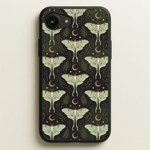 Moonlit Luna Moths Phone Case - iPhone 16e / Standard