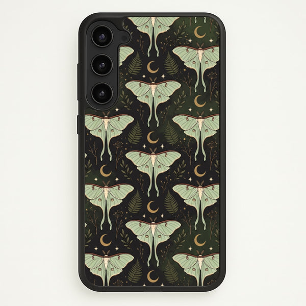 Moonlit Luna Moths Phone Case - Galaxy S23 Plus / Standard