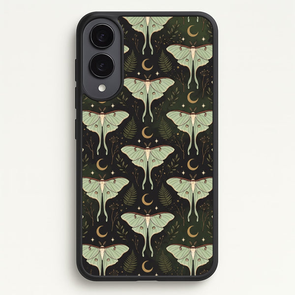 Moonlit Luna Moths Phone Case - Galaxy S25 Edge / Standard