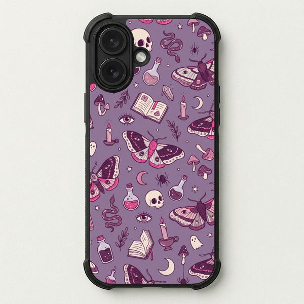 Purple Witchy Doodles Phone Case — Bumper case