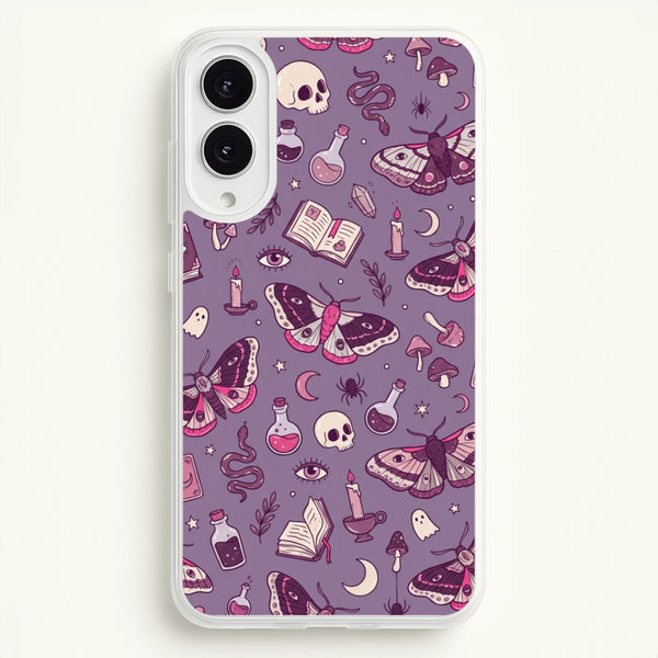 Purple Witchy Doodles Phone Case - Galaxy S25 Edge / Standard