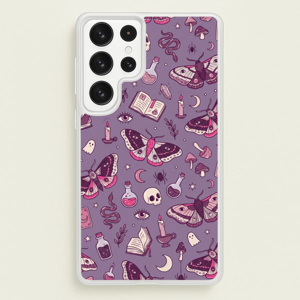 Purple Witchy Doodles Phone Case - Galaxy S23 Ultra / Standard