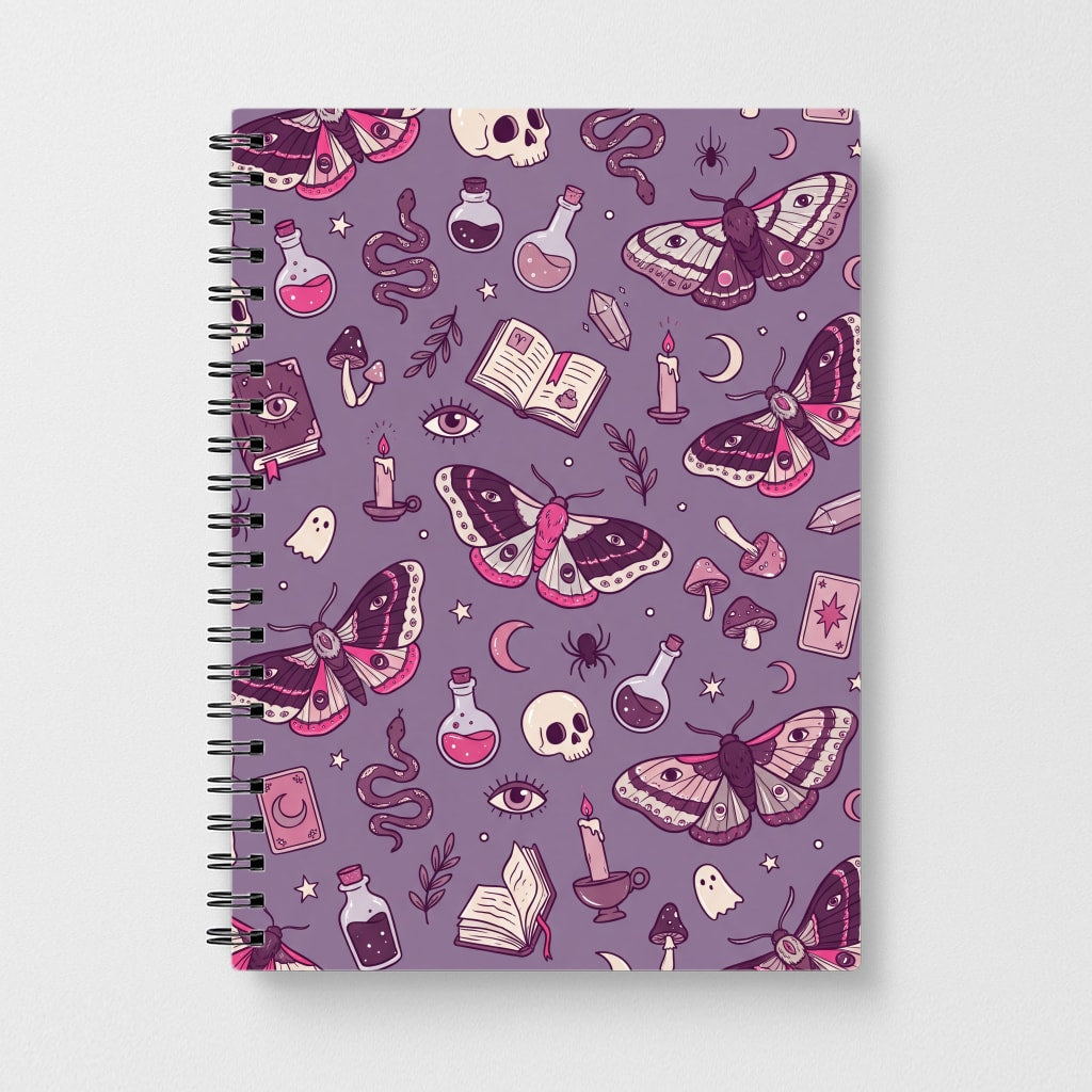 Purple Witchy Doodles Notebook