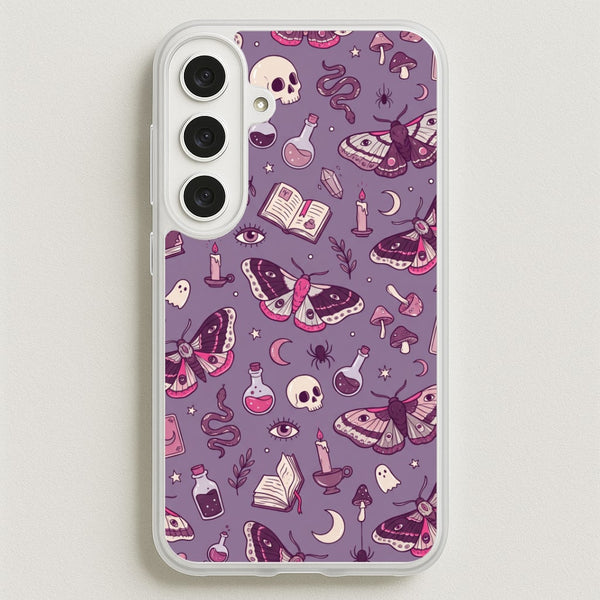 Purple Witchy Doodles Phone Case - Galaxy S25FE / Standard