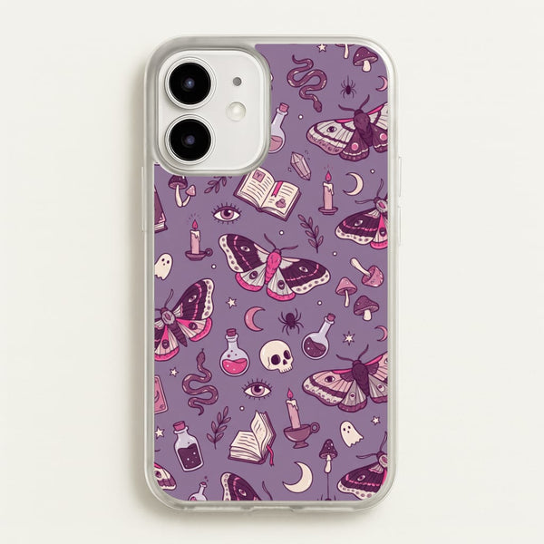 Purple Witchy Doodles Phone Case - iPhone 12 / 12 Pro / Standard