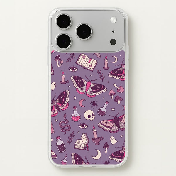 Purple Witchy Doodles Phone Case - iPhone 17 Pro Max / Standard
