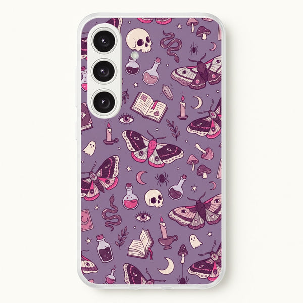 Purple Witchy Doodles Phone Case - Galaxy S24FE / Standard