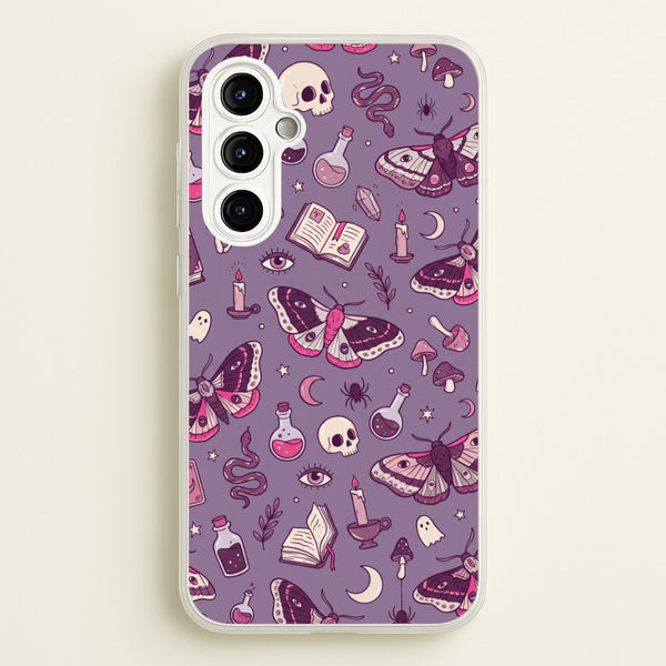 Purple Witchy Doodles Phone Case - Galaxy A54 / Standard