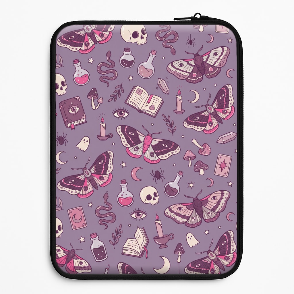 Purple Witchy Doodles Laptop Sleeve