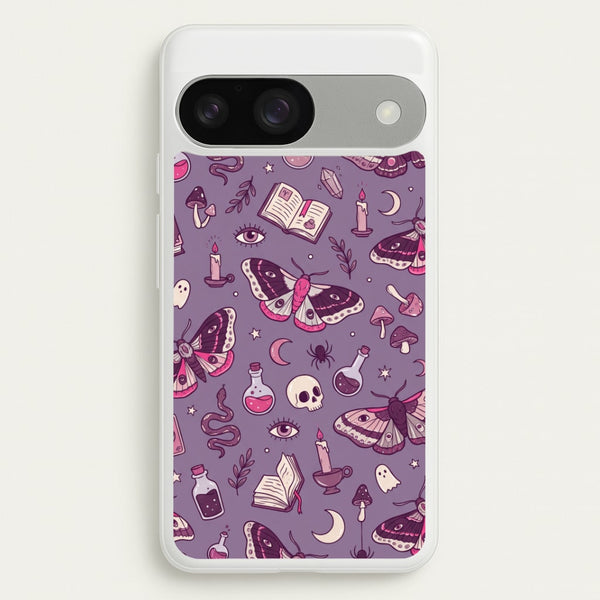 Purple Witchy Doodles Phone Case - Google Pixel 9 / 9 Pro / Standard