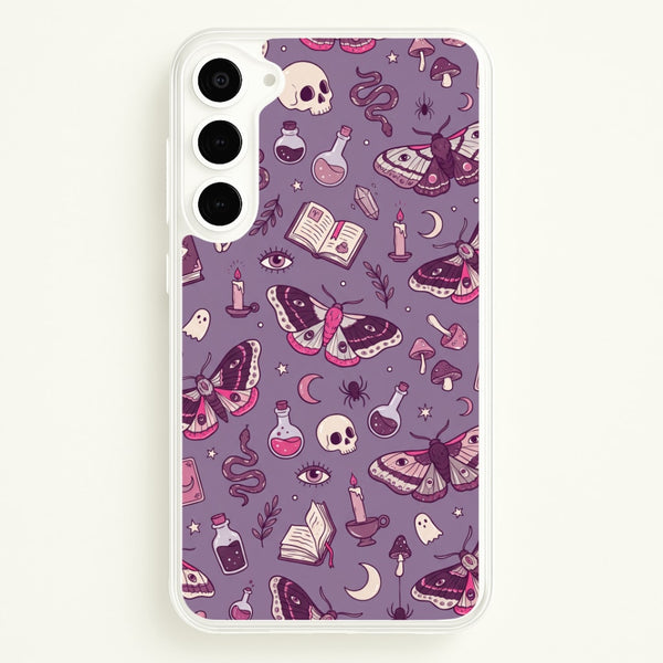 Purple Witchy Doodles Phone Case - Galaxy S23 Plus / Standard