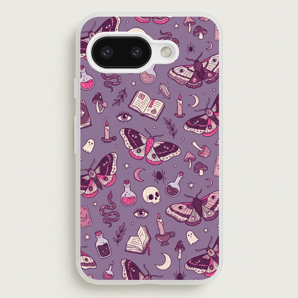 Purple Witchy Doodles Phone Case - Google Pixel 9a / Standard