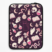 Black Witchy Doodles Laptop Sleeve 1