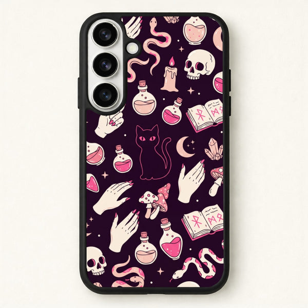 Black Witchy Doodles Phone Case - Galaxy S26 / Standard