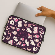 Black Witchy Doodles Laptop Sleeve 2