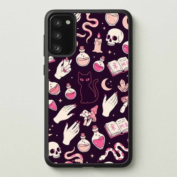 Black Witchy Doodles Phone Case - Galaxy S20 / Standard