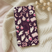 Black Witchy Doodles Wallet Phone Case 5