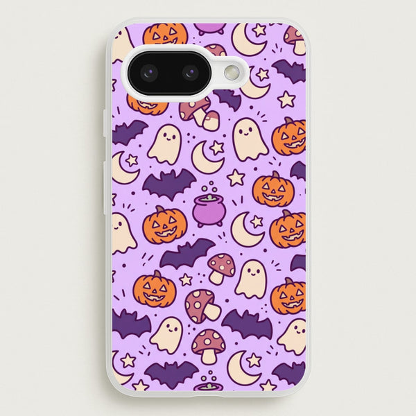 Lilac Witchy Doodles Phone Case - Google Pixel 9a / Standard