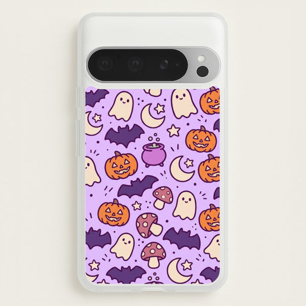 Lilac Witchy Doodles Phone Case - Google Pixel 9 Pro XL / Standard