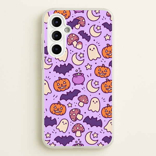 Lilac Witchy Doodles Phone Case - Galaxy A54 / Standard