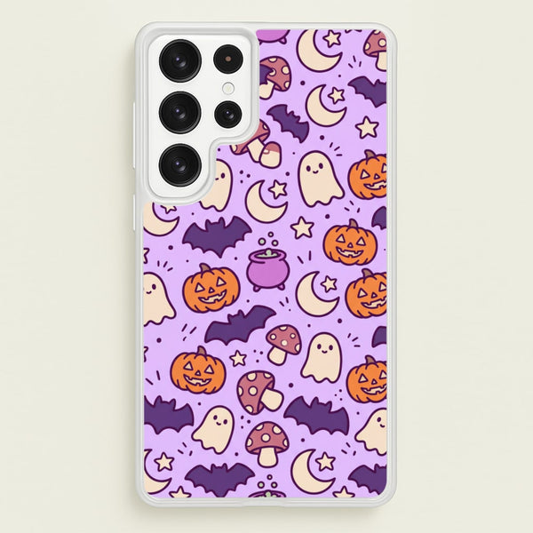 Lilac Witchy Doodles Phone Case - Galaxy S22 Ultra / Standard