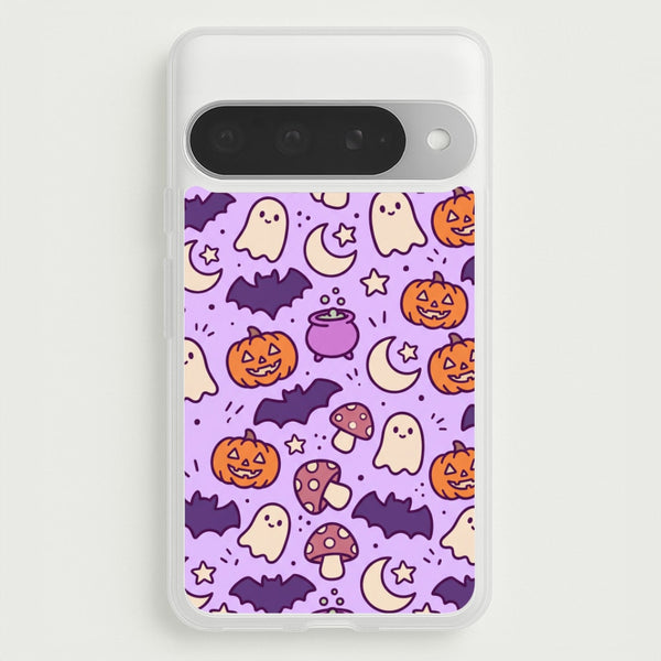 Lilac Witchy Doodles Phone Case - Google Pixel 10 Pro XL / Standard