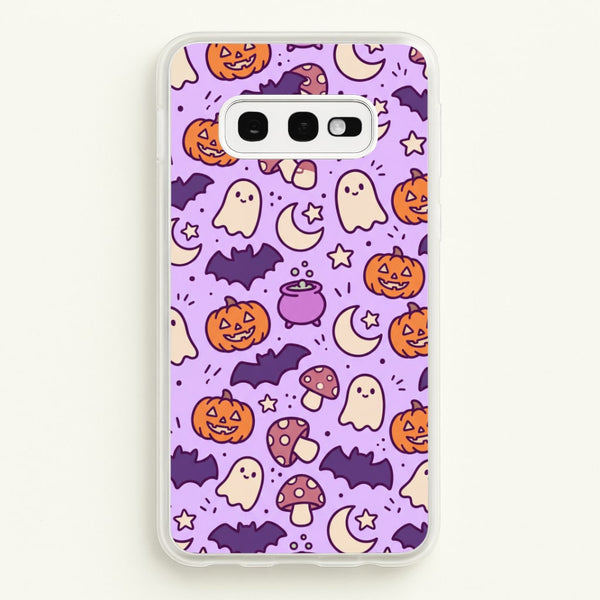 Lilac Witchy Doodles Phone Case - Galaxy S10e / Standard