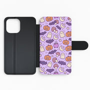 Lilac Witchy Doodles Wallet Phone Case 2