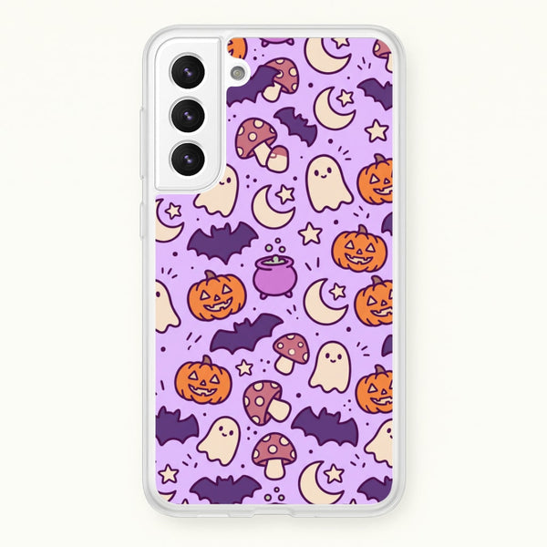 Lilac Witchy Doodles Phone Case - Galaxy S21 Plus / Standard