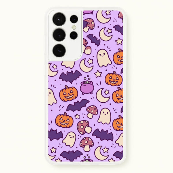 Lilac Witchy Doodles Phone Case - Galaxy S21 Ultra / Standard