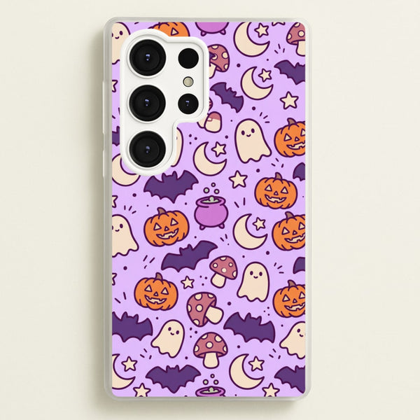 Lilac Witchy Doodles Phone Case - Galaxy S25 Ultra / Standard