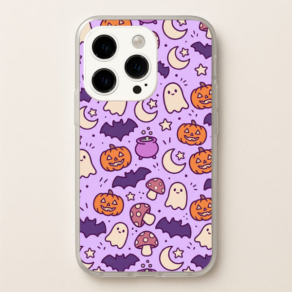 Lilac Witchy Doodles Phone Case - iPhone 15 Pro / Standard