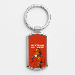Hamilton's Tea Break Silver Keyring