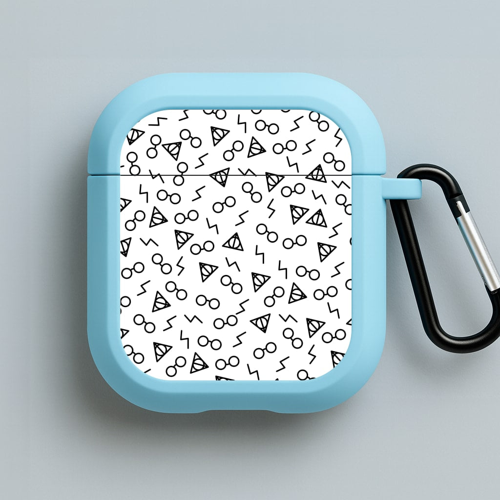 Potter Pattern Blue AirPods Case